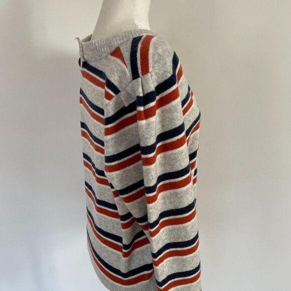 MADEWELL BNWT V-Neck Womens Sweater New Striped - Picture 4 of 11